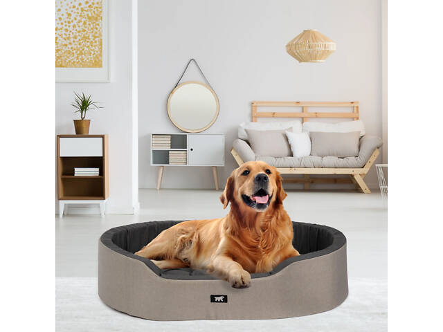 Лежак - ліжко для собак і кошек Ferplast Dandy C Colour (Ферпласт Денди С Колор) 95 x 60 x h 23 cm - 95, Коричневий - Фото 7