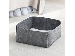 Лежанка для кота из войлока с подушкой 'Облачко'