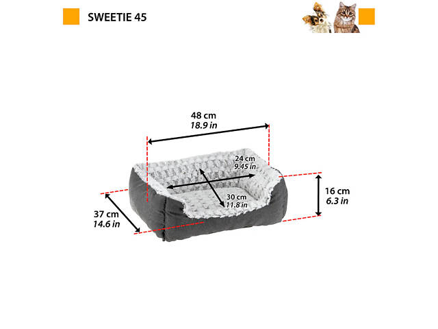Лежанка для собак и кошек Ferplast Sweetie (Ферпласт Свити) - Фото 2