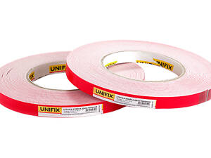 Лента двухсторонняя Unifix - 12 мм x 10 м вспененная белая