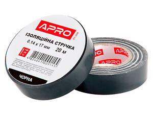 Стрічка ізоляційна Apro 25 м x 17 x 0.14 мм Чорна (ET-25B) (10 шт.)