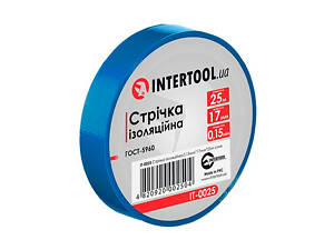 Стрічка ізоляційна Intertool 25 м синя (IT-0025) (10 шт.)