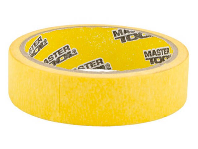 Лента малярная Mastertool - 25 мм х 20 м желтая 12 шт. - Фото 1