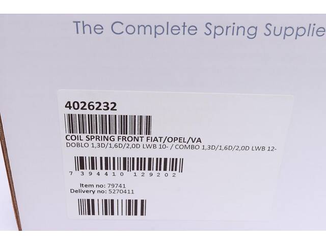 LESJOFORS 4026232 Пружина (передняя) Fiat Doblo 1.3-2.0D Multijet 10-/Opel Combo 1.3-2.0CDTI 12- (фургон (длинная кол. база)) - Фото 6