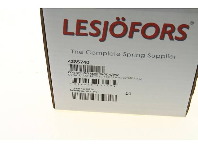 LESJOFORS 4285740 Пружина (задняя) Skoda Octavia III 1.0-1.5TSI/1.6TDI/VW Golf VII 1.0TSI/1.6TDI 12- (накл.з.ч/унив) - Фото 6