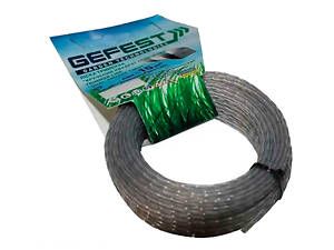 Ліска для тримера Gefest 2.4мм x 15м квадрат кручений армований (GSQT2.4R)