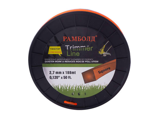 Волосінь для тріммера Рамболд 2.7 мм x 188 м квадрат (A 2.7*188) - Фото 1