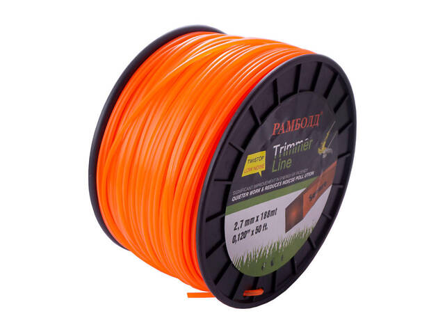 Волосінь для тріммера Рамболд 2.7 мм x 188 м квадрат (A 2.7*188) - Фото 2