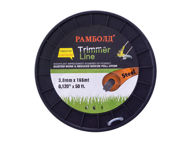 Волосінь для трі ммера Рамболд 3.0 мм x 166 м трос (SE 3*166) - Фото 3