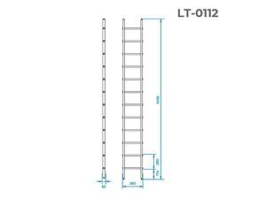 Лестница приставная Intertool 3400 мм х 12 ступеней (LT-0112)