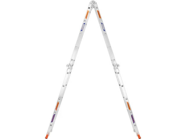 Лестница-трансформер алюминиевая 4 секции / 5 ступени BLUETOOLS : 5.84 м, 150кг (160-9014) - Фото 3