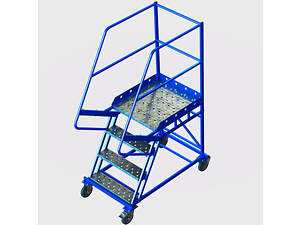 Драбина складська пересувна сталева