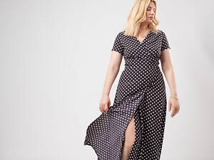 Літнє плаття в підлогу 'Кайлі' оптом | Батал Чорний, 52