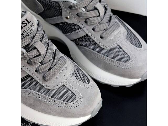 Летние кроссовки серые натур замш, кроссовки Rih 36,37,40р код 24207 - Фото 6