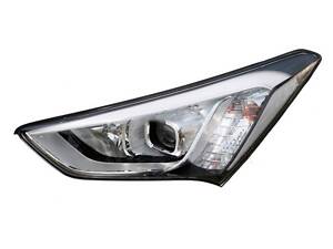 Левая фара HYUNDAI SANTA FE III 12-15 , FP 3237 R1-E , DEPO , ЭЛ. H7*2,PY21W,LED (БЕЛАЯ ВСТАВКА)