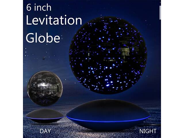 Левитирующий глобус Levitating globe Звездное небо 6' 16 см (LPG6001ZNB) - Фото 4