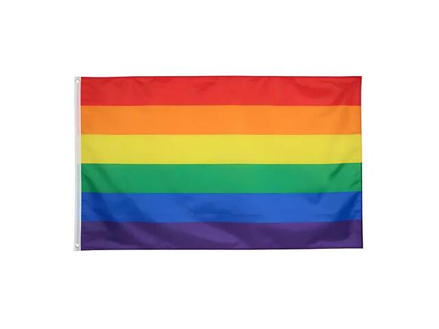 ЛГБТ прапор 150*90 см, Райдужний прапор RESTEQ, Прапор ЛГБТ спільноти, Freedom flag, LGBT flag, Pride flag, Прапор свободи - Фото 1