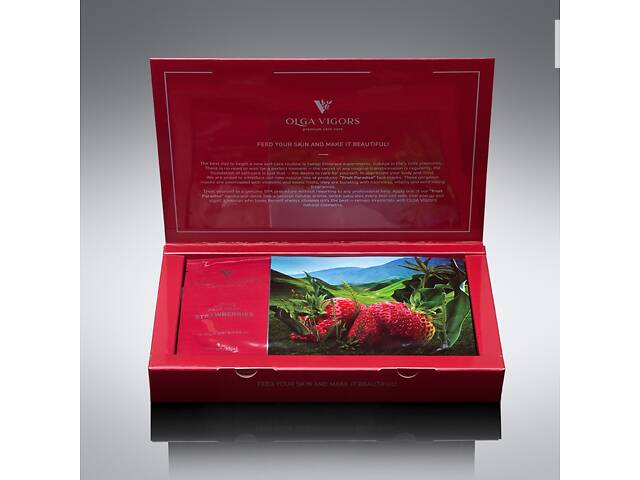 Ліфтингова маска для обличчя Полуниця Vigor 4 шт. - Фото 2