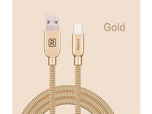 Lightning кабель Armor RCL-T25, 0.25 m gold Recci CC300102