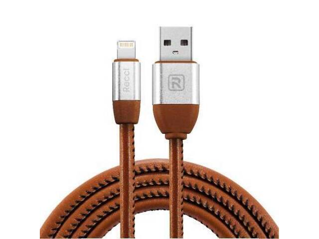 Lightning кабель Gunner RCL-G100, 1m brown Recci CC300073 - Фото 1