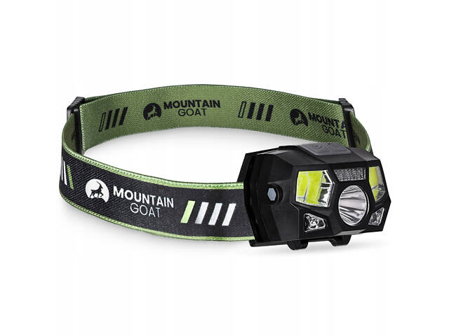 Ліхтар налобний Mountain Goat LED 350 lm акумуляторний, з регулюванням нахилу Black (P-5907739318312) - Фото 1