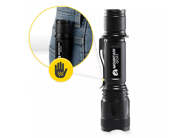 Ліхтар ручний Mountain Goat LED 800 lm акумуляторний, 5 режимів Black (P-5907739318329) - Фото 3