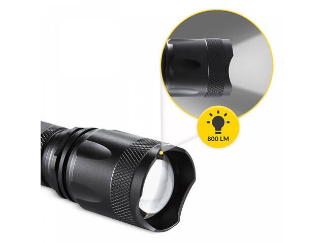 Ліхтар ручний Mountain Goat LED 800 lm акумуляторний, 5 режимів Black (P-5907739318329) - Фото 7