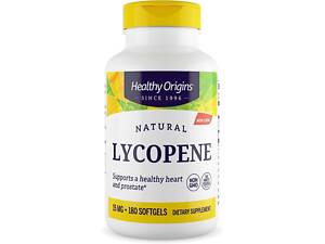 Лікопен, Natural Lycopene, Healthy Origins, 15 мг, 180 гелевих капсул