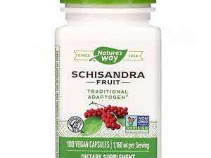 Лимонник 580 мг Schisandra Fruit Nature's Way 100 веганських капсул