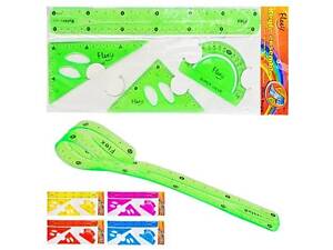 Линейка гибкая ST00302 линейка 30 см 2 треугольника транспортир