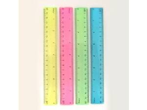 Линейка пластиковая прозрачная 20 см 23875-2