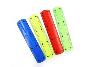 Линейка силиконовая гибкая 3430-15 Flex 15 см mix