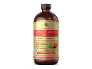 Liquid Calcium Magnesium Citrate with Vitamin D3 - 16 oz Natural Strawberry