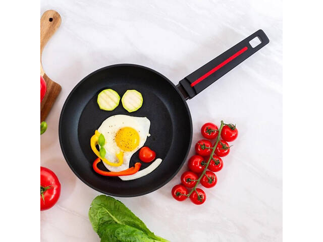 Лита антипригарна сковорода Magio MG-1170 24 см, для індукційної плити, сковорода з індукційним дном - Фото 7