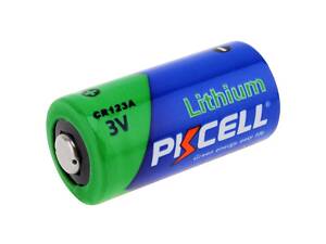 Литиевая батарейка PKCELL CR123A, 3 вольта