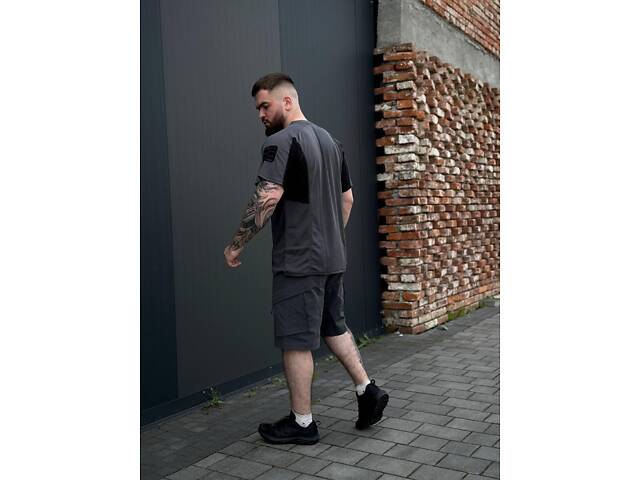 Летний Серый комплект Шорты +Футболка Neylon Balance Yinren GEN 2 - Фото 9