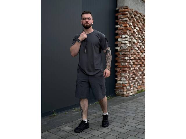 Летний Серый комплект Шорты +Футболка Neylon Balance Yinren GEN 2 - Фото 10