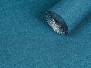 Лляні теплі шпалери на самоклейці синій меланж 2800*650*2mm (D) SW-00001491