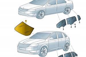 ЛОБОВЕ СКЛО SKODA RAPID/SEAT TOLEDO OE