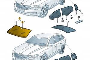 Лобове скло SKODA SUPERB III OE 3V0845011AJNVB