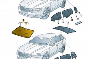 Лобове скло SKODA SUPERB ORIGINAL 3V0845011AE