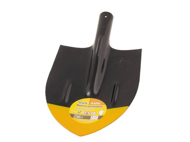 Лопата штикова MASTERTOOL 210х290х405 мм чорно-жовте фарбування 14-6255 Лопата штикова MASTERTOOL 210х290х405 мм чорно-жовте фарбування 14-6255