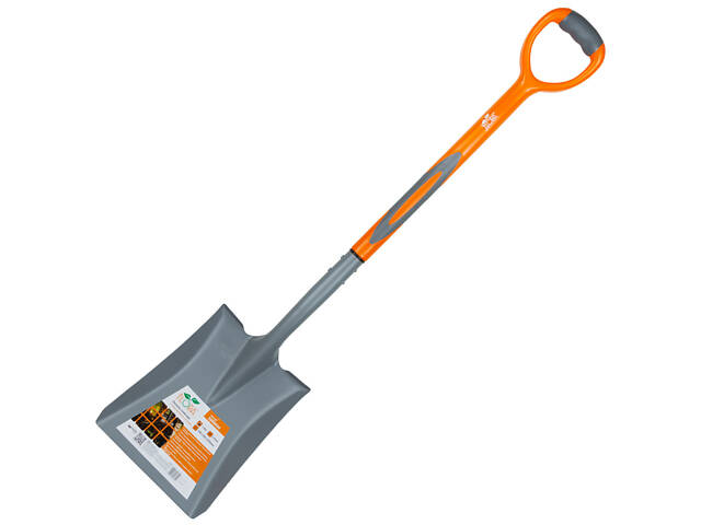 Лопата совковая с пластиковой ручкой 280×240×1050мм 1.8кг FLORA (5046034) - Фото 1