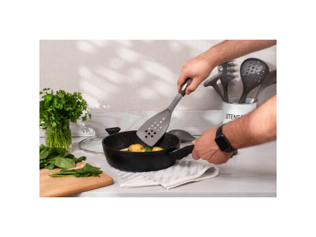 Лопатка кухонная Ardesto Gemini, 32см, нейлон, сіро-коричневий (AR2133PG) - Фото 2