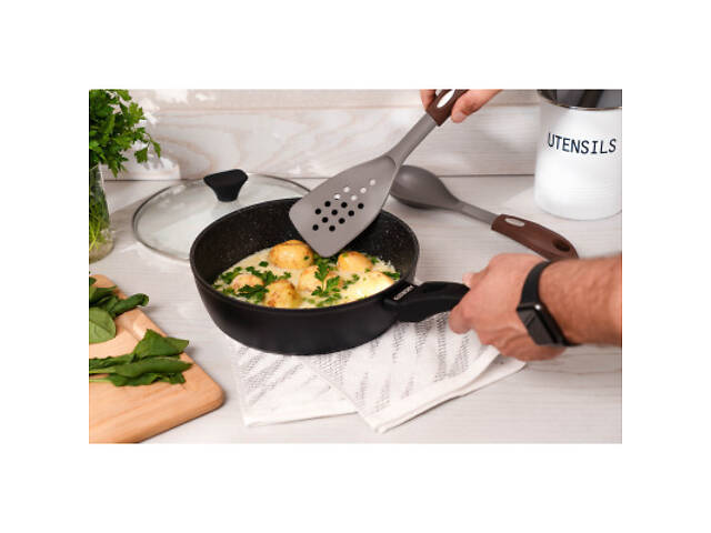 Лопатка кухонная Ardesto Gemini, 32см, нейлон, сіро-коричневий (AR2133PG) - Фото 3