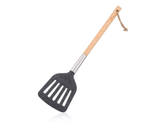 Лопатка кухонная Ardesto Midori, 34.8см, нейлон, дерево, нержавіюча сталь, чорний (AR1302BP) - Фото 1