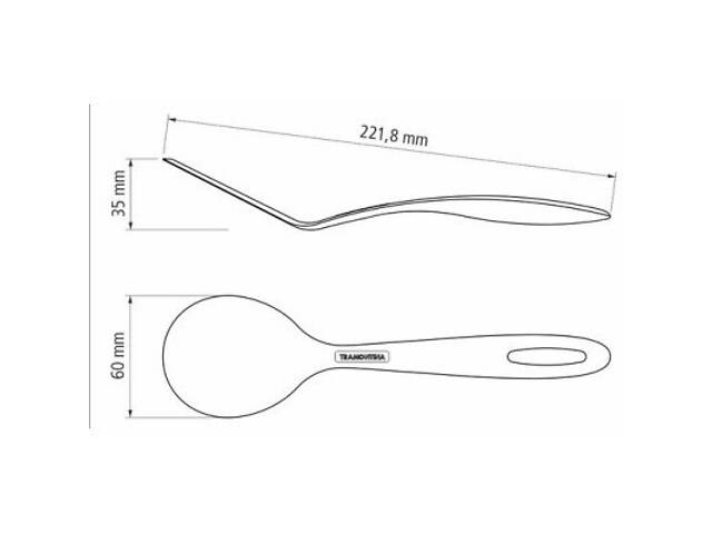 Кухонна лопатка Tramontina Ability Round Black (25166/100) - Фото 4