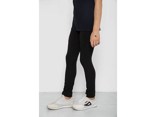 Лосины на меху для девочек, цвет черный, 139R9931