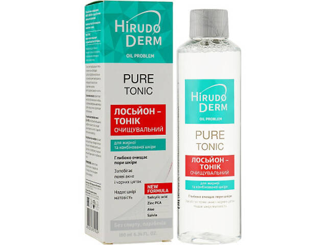 Лосьон для лица Біокон Hirudo Derm Oil Problem Pure Tonic Очищающий 180 мл (4820008319029) - Фото 2