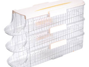 Лоток для яиц в холодильник на 3 яруса 32х10х18.5 см Бежевый HP-27-15